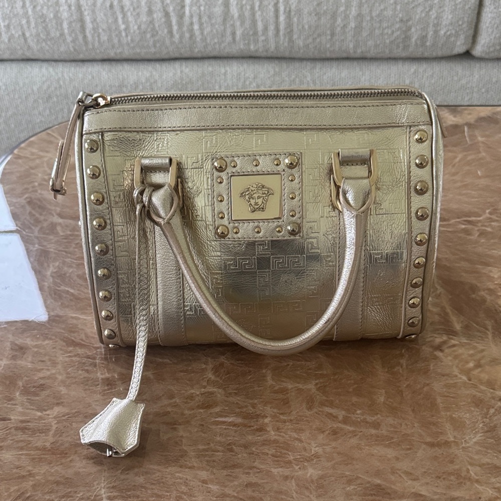 Versace Gold Satchel Bag
